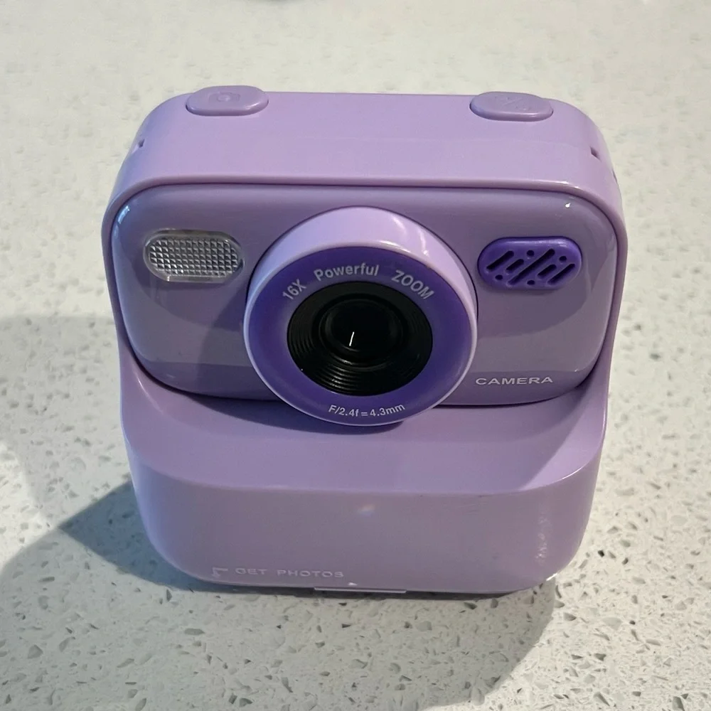 Kids Instant Digital Cameras for Boys and Girls, 1080P HD Dual-Lens Selfie Cam.
